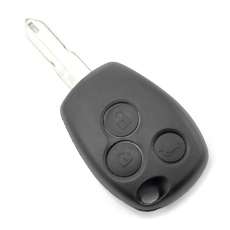 Carcase de chei - Dacia / Renault - Carcasa cheie cu 3 butoane si suport baterie din inox