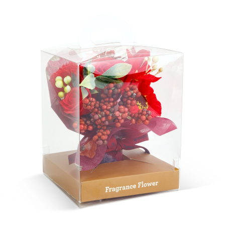 Decor cu flori artificiale - trandafir - 11 x 11 x 14 cm [5]