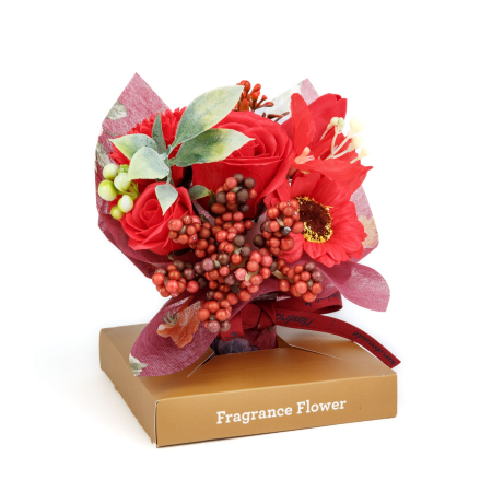Decor cu flori artificiale - trandafir - 11 x 11 x 14 cm [4]