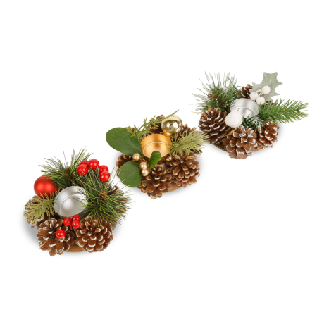 Odorizante și lumânări - Decor de Advent - cu suport pentru lumănări - 6 tipuri - 13 cm