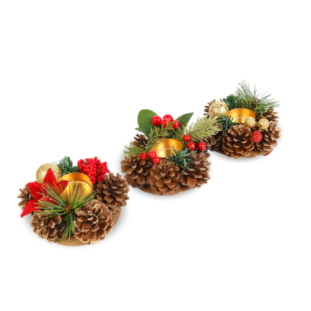 Decor de Advent - cu suport pentru lumănări - 6 tipuri - 13 cm [1]