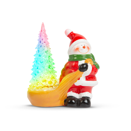 Articole pentru casă - Decor de Crăciun LED RGB - om de zăpadă - 13 x 7 x 15 cm