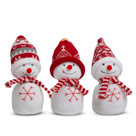 Produse de Crăciun - Decor de Crăciun - om de zăpadă - 20 cm - 3 tipuri