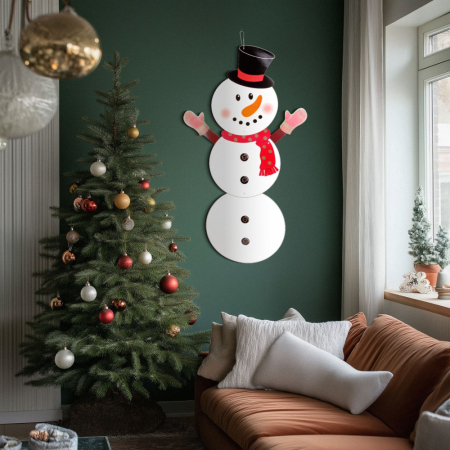 Decor de Crăciun - om de zăpadă - hârtie - 90 cm [1]