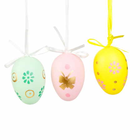 Produse de Paşti - Decor de Paște - set ouă - 3 tipuri - 6 cm - 6 buc/pachet