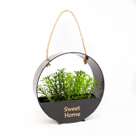 Decorațiuni, idei de cadouri - Decor de perete - cu plantă artificială - suspendabil - 19 x 19 cm - 2 tipuri