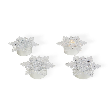Decor LED cu cristale de gheață - cu baterie - 4 buc/pachet [2]