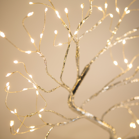 Decor LED pentru copac de masa - alb cald - cu baterie [1]