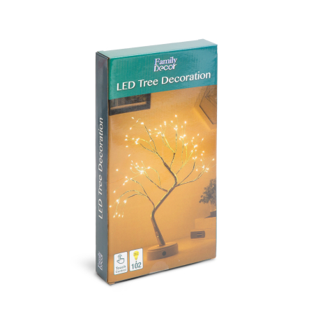 Decor LED pentru copac de masa - alb cald - cu baterie [4]