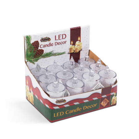 Decor lumanare LED - 7,5 x 3,6 cm - alb cald - plastic [2]