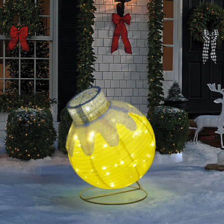 Articole pentru casă - Decor Luminos Crăciun - Ornament Sferic - 60 LED - 60 x 83 cm - Auriu - 100-240 V AC
