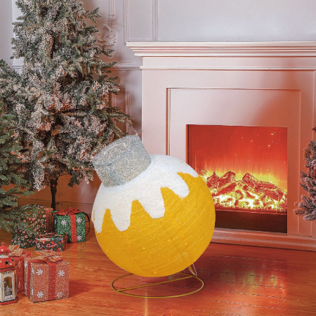 Decor Luminos Crăciun - Ornament Sferic - 60 LED - 60 x 83 cm - Auriu - 100-240 V AC [2]