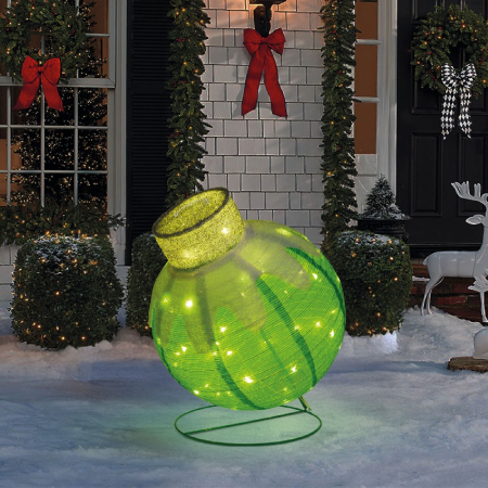 Articole pentru casă - Decor Luminos Crăciun - Ornament Sferic - 60 LED - 60 x 83 cm - Verde - 100-240 V AC