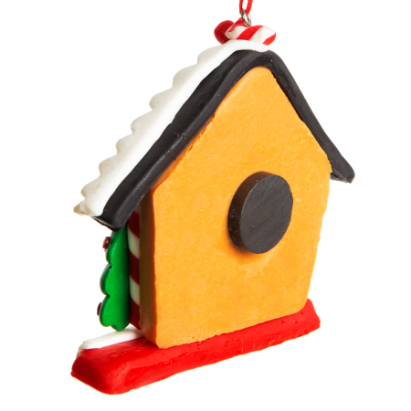 Decor magnetic de Craciun - 2 in 1 - casa de turta dulce cu Mos Craciun - 85 x 75 mm [1]