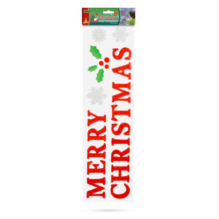 Decor pentru fereastră de Crăciun - din gel - 49,5 x 15 cm - 3 tipuri [2]