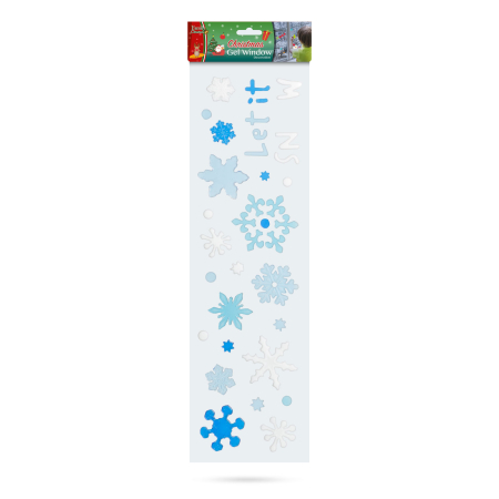 Decor pentru fereastră de Crăciun - din gel - 49,5 x 15 cm - 3 tipuri [3]