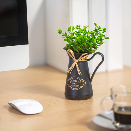 Decorațiuni, idei de cadouri - Decor plante artificiale - în ulcior - 11 x 18 cm - 2 tipuri