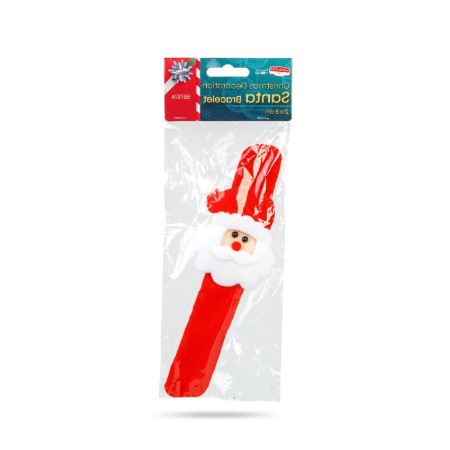 Decorațiune de Crăciun – brățară / accesoriu pentru coc – Moș Crăciun – 21 x 8 cm [2]