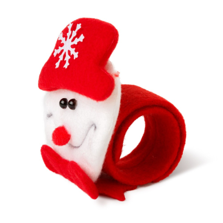 Decorațiune de Crăciun – brățară / accesoriu pentru coc – om de zăpadă – 21 x 8 cm [1]