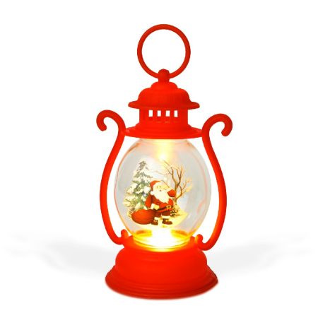 Decorațiune de Crăciun – felinar cu LED – model Moș Crăciun – roșu – 16,5 x 7 cm [2]