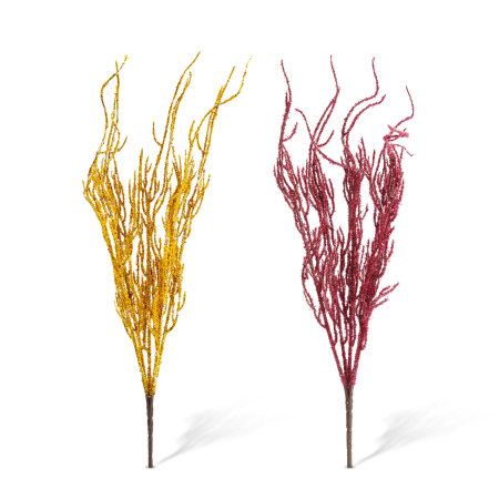 Decorațiuni de toamnă - Decorațiune de toamnă – 40 cm – 2 modele – sclipici – galben și bordo