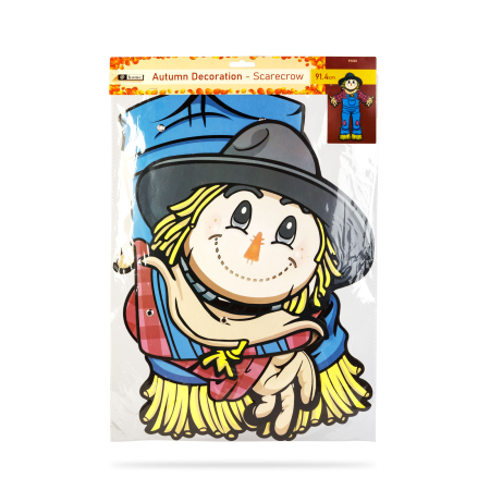 Decorațiune de toamnă – sperietoare cu membre mobile – din hârtie – 91,4 cm [2]
