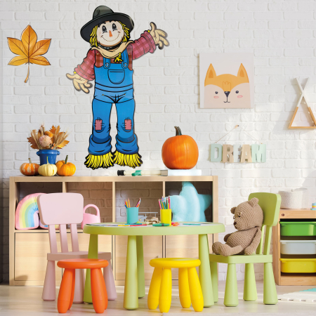 Decorațiune de toamnă – sperietoare cu membre mobile – din hârtie – 91,4 cm [1]
