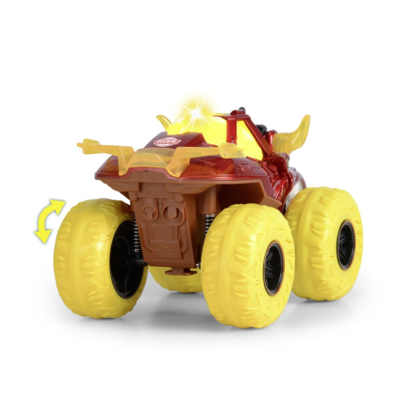 DICKIE MASINA DE TEREN FLAMING FIRE MONSTER CU LUMINI SUNETE SUSPENSII SI FUNCTIE ABUR 25CM [2]