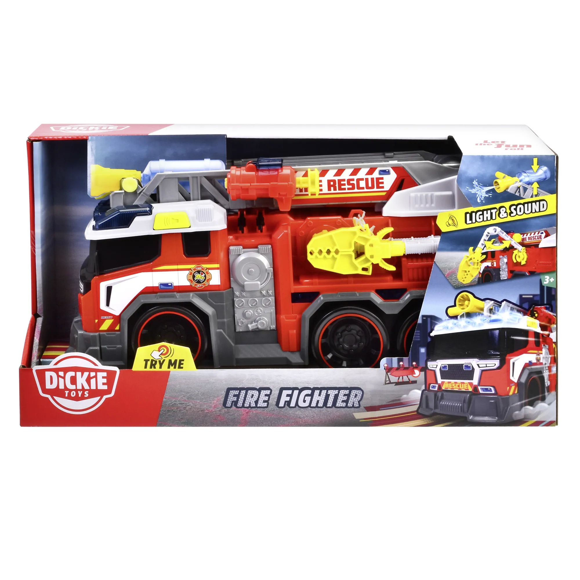 Mașinuțe cu telecomandă - DICKIE TOYS MASINA DE POMPIERI CU LUMINI SI SUNETE 37.5CM