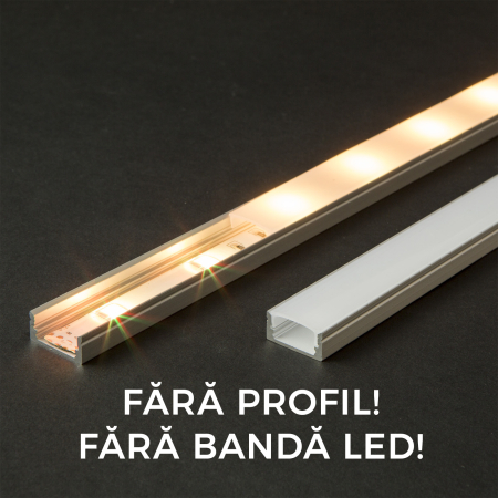 Accesorii LED - Ecran opal pt. profil aluminiu LED - 2000 mm