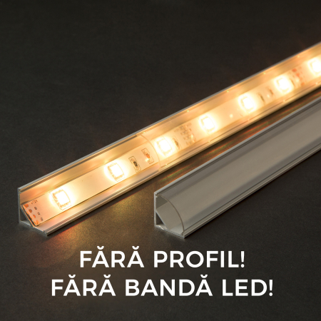 Accesorii LED - Ecran transparent pt. profil aluminiu LED - 2000 mm