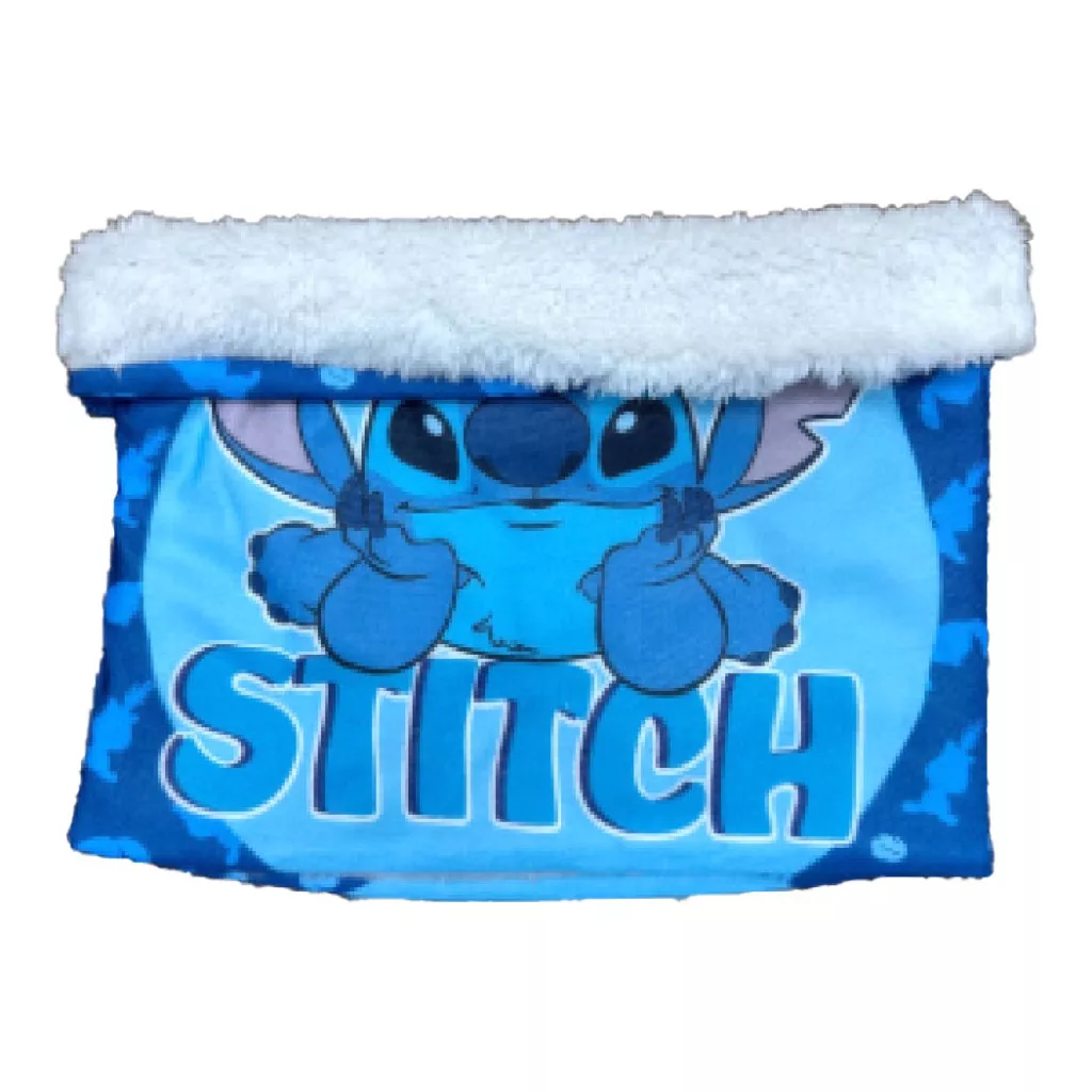 Căciuli, fulare, mănuși - Eșarfă tip snood copii Disney Stitch Galactic, cu interior sherpa
