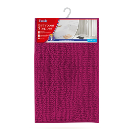 Family - Covor de baie cu fire lungi - Grena - 60 x 40 cm [2]
