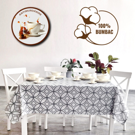 Față de masă - Față de masă antimurdărire 100% bumbac gina