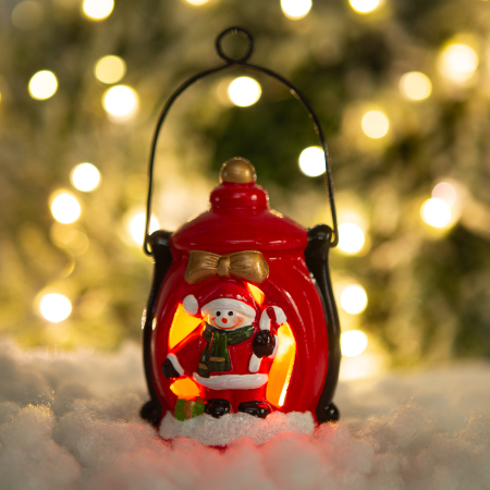 Decoratiuni si accesorii LED - Felinar LED de Craciun - 3 tipuri - 7,5 x 11,5 cm