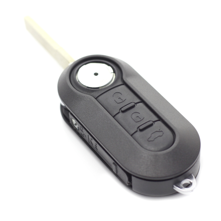 Fiat - Carcasa cheie tip briceag, 3 butoane, negru [7]