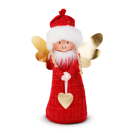 Figurină decorativă Crăciun – Îngeraș textil – 30 cm – 4 modele [4]