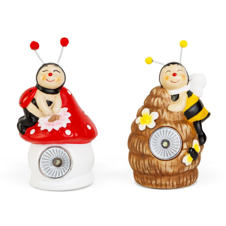 Lămpi solare - Figurine de animale solare - 2 tipuri - 1 LED alb - 8,5 x 8 x 15 cm