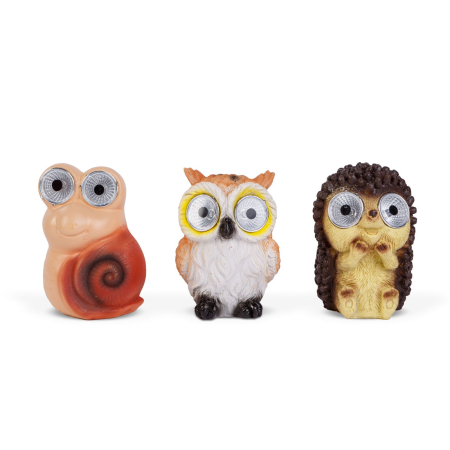 Lămpi solare - Figurine de animale solare - 3 tipuri - 2 LED albe - 8,5 cm