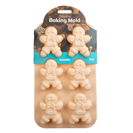 Articole pentru casă - Formă de copt din silicon - turtă dulce - 17,9 x 29,5 x 2,7 cm