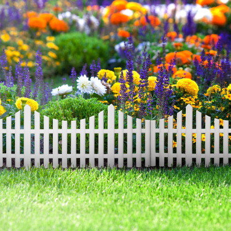 Grădină - Gard/bordura pt. paturi de flori 60x23 cm - mat. plastic