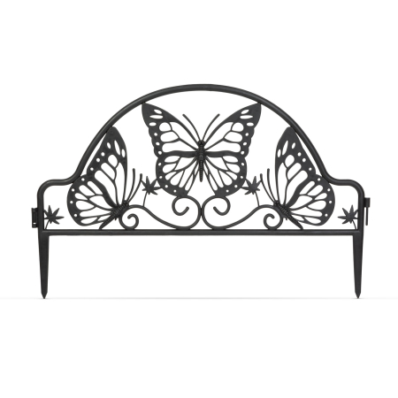 Accesorii de grădină - Garden of Eden - Bordură pentru pat de flori / gard - 49,5 x 31 cm - negru