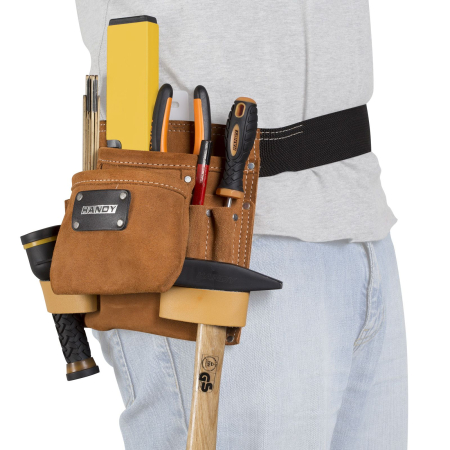 Bricolaj - Geantă din piele pentru scule, cu centură, Handy „Heritage Collection”