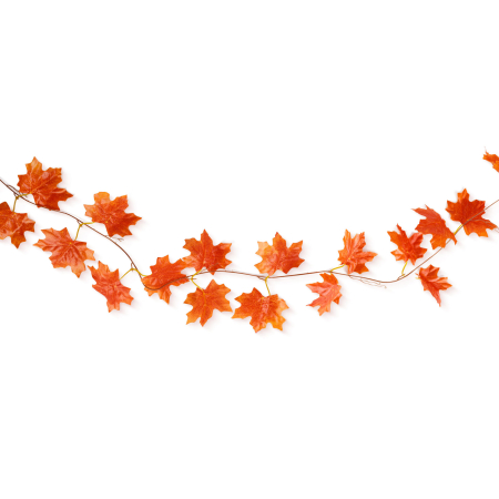 Decorațiuni de toamnă - Ghirlandă decorativă de toamnă cu frunze – 240 cm – roșu, portocaliu, galben