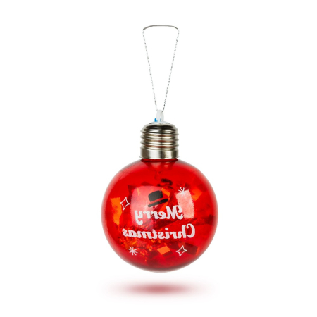 Articole pentru casă - Glob de Crăciun cu LED RGB – transparent – plastic – 8 cm – pe baterii LR44