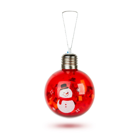 Glob de Crăciun cu LED RGB – transparent – plastic – 8 cm – pe baterii LR44 [1]