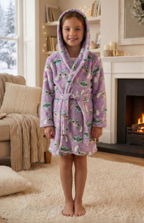 Lilo&Stitch - Halat de baie pentru copii Disney Lilo & Stitch Alien Purple