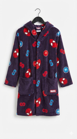 Halat de baie pentru copii Omul Păianjen, fleece albastru [1]