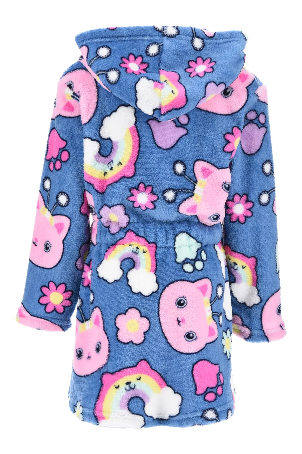 Halat pentru copii Gabby’s Dollhouse Rainbow, fleece, cu glugă [1]