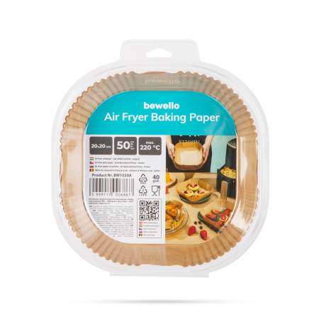 Hartie de copt pentru friteuza cu aer - pătrată - 20 cm - 50 buc/pachet [1]